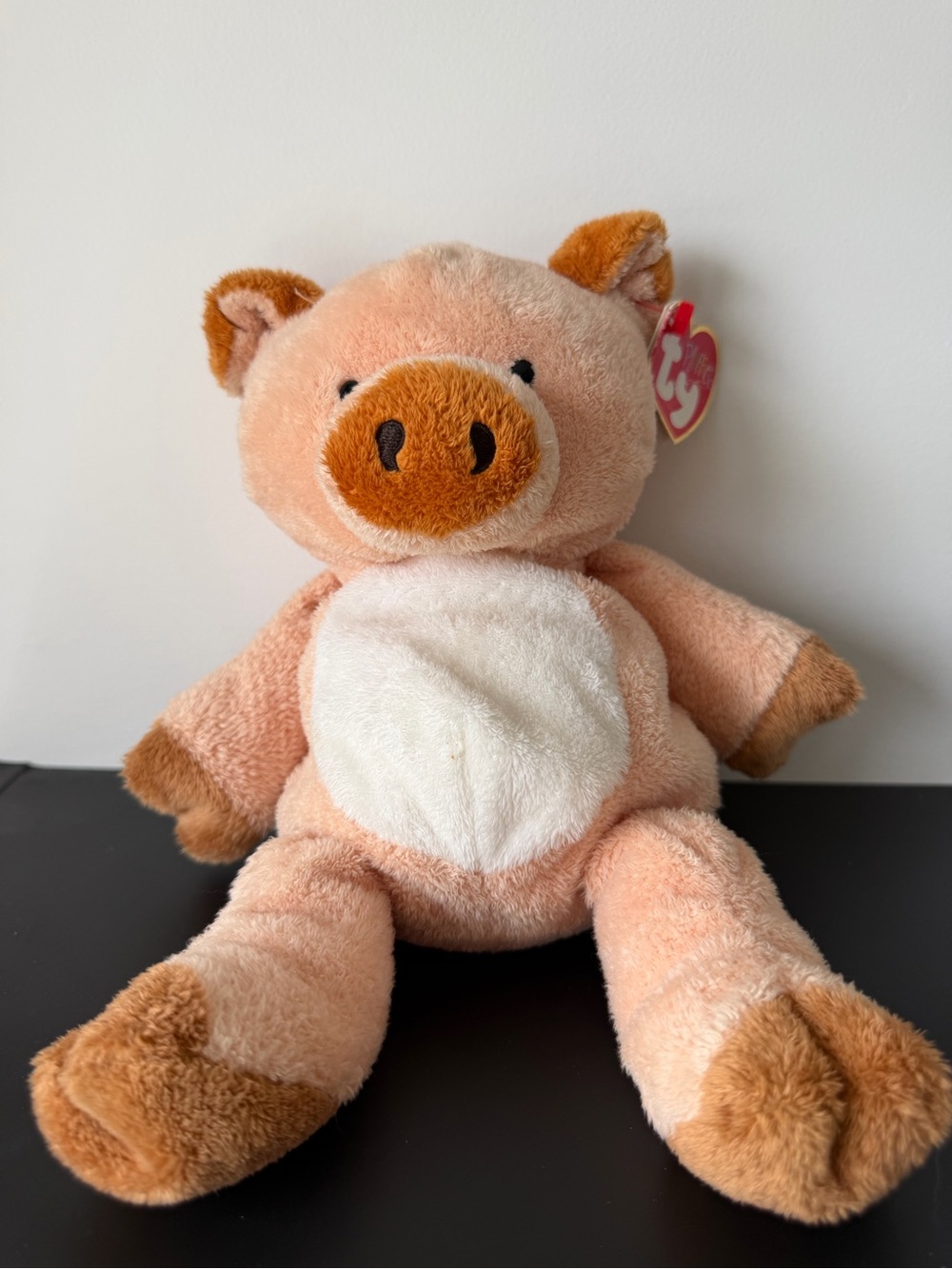 NWT Vintage Retied TY Beanie Puffies Corkscrew the Pig